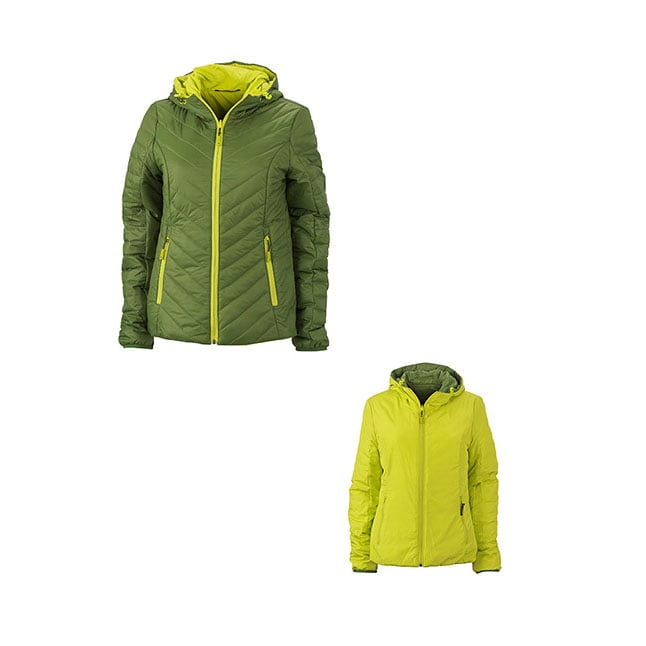 Jungle Green/Acid Yellow - Lekka damska kurtka firmowa